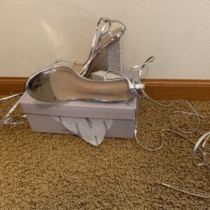 Touch Ups Dyeables silver dress heels